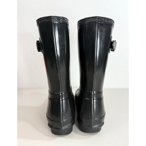 Hunter Original Gloss Mid Calf Rain Boots Women’s Black US 6M / 7F EU 38 - Picture 6 of 13